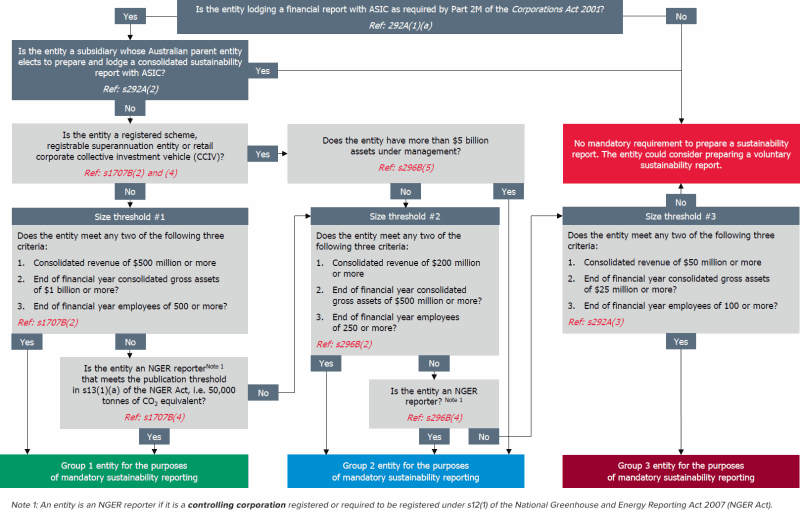 Sustainability reporting decision tree