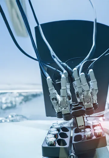 Small batteries being created.